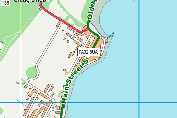PA32 8UA map - OS VectorMap District (Ordnance Survey)