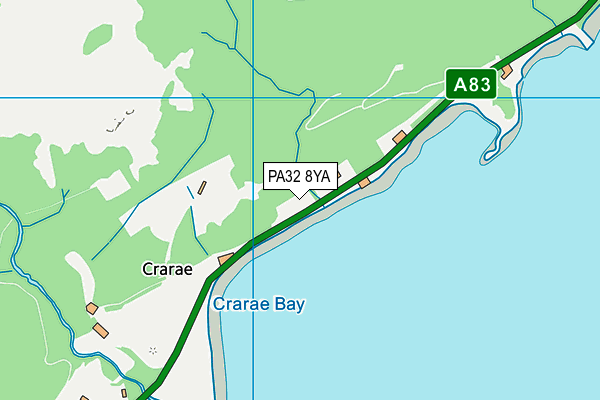 PA32 8YA map - OS VectorMap District (Ordnance Survey) PA32 8YA map - OS VectorMap District (Ordnance Survey)