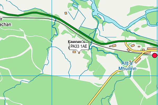PA33 1AE map - OS VectorMap District (Ordnance Survey) PA33 1AE map - OS VectorMap District (Ordnance Survey)