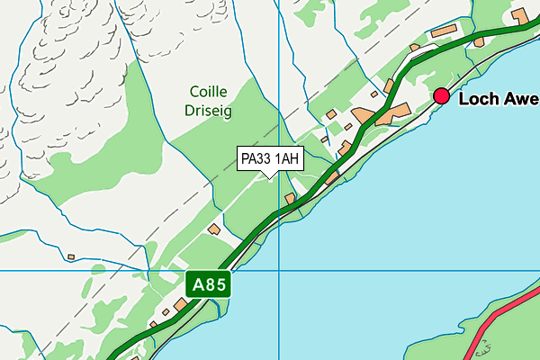 PA33 1AH map - OS VectorMap District (Ordnance Survey) PA33 1AH map - OS VectorMap District (Ordnance Survey)