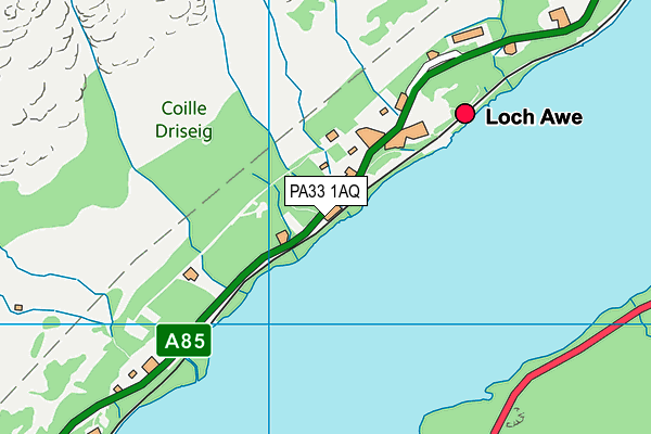 PA33 1AQ map - OS VectorMap District (Ordnance Survey)