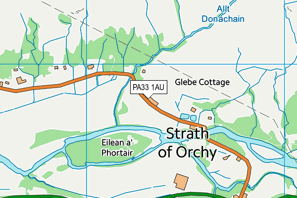PA33 1AU map - OS VectorMap District (Ordnance Survey)