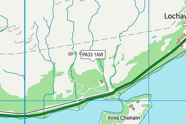 PA33 1AW map - OS VectorMap District (Ordnance Survey) PA33 1AW map - OS VectorMap District (Ordnance Survey)