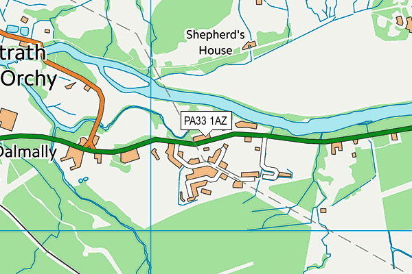 PA33 1AZ map - OS VectorMap District (Ordnance Survey)