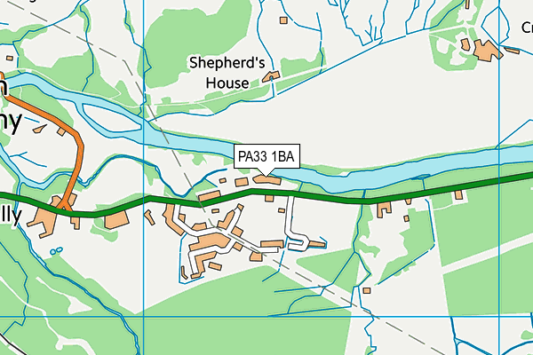 PA33 1BA map - OS VectorMap District (Ordnance Survey) PA33 1BA map - OS VectorMap District (Ordnance Survey)