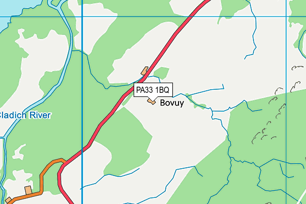 PA33 1BQ map - OS VectorMap District (Ordnance Survey)
