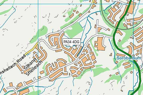 PA34 4DG map - OS VectorMap District (Ordnance Survey) PA34 4DG map - OS VectorMap District (Ordnance Survey)
