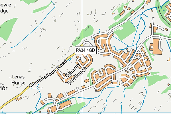 PA34 4GD map - OS VectorMap District (Ordnance Survey) PA34 4GD map - OS VectorMap District (Ordnance Survey)