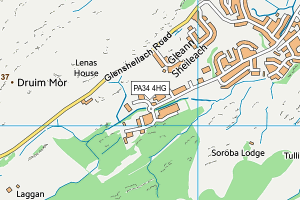 PA34 4HG map - OS VectorMap District (Ordnance Survey) PA34 4HG map - OS VectorMap District (Ordnance Survey)