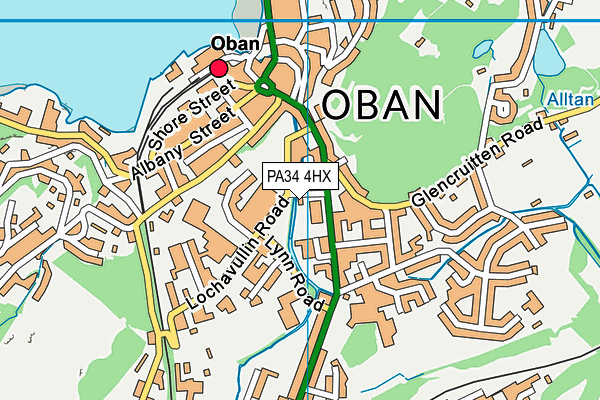 PA34 4HX map - OS VectorMap District (Ordnance Survey)