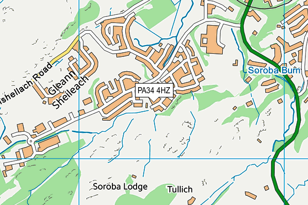 PA34 4HZ map - OS VectorMap District (Ordnance Survey)
