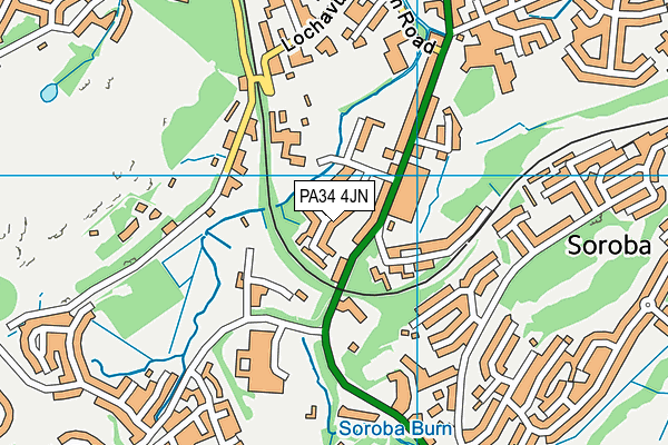 PA34 4JN map - OS VectorMap District (Ordnance Survey) PA34 4JN map - OS VectorMap District (Ordnance Survey)