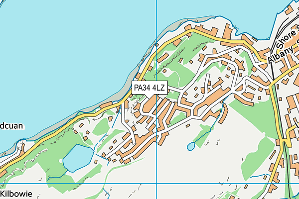 PA34 4LZ map - OS VectorMap District (Ordnance Survey) PA34 4LZ map - OS VectorMap District (Ordnance Survey)