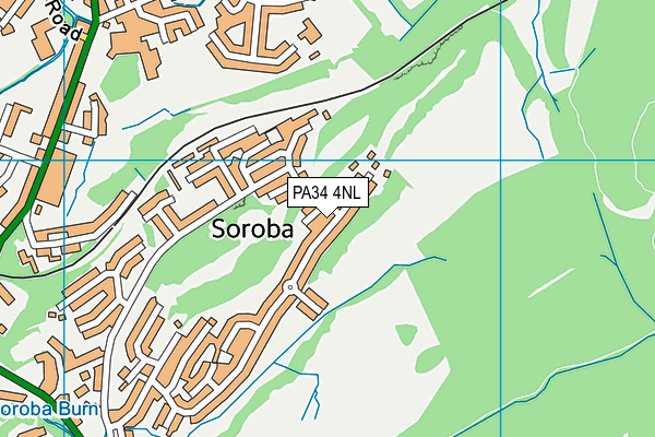 PA34 4NL map - OS VectorMap District (Ordnance Survey)