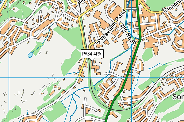 PA34 4PA map - OS VectorMap District (Ordnance Survey)