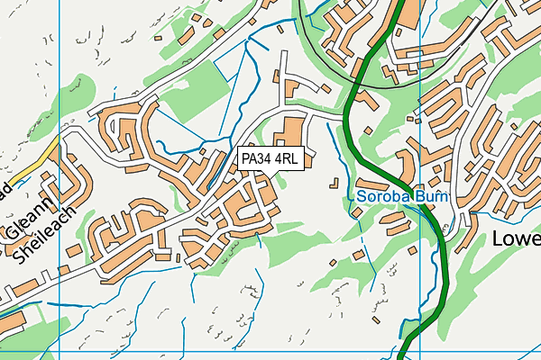 PA34 4RL map - OS VectorMap District (Ordnance Survey) PA34 4RL map - OS VectorMap District (Ordnance Survey)