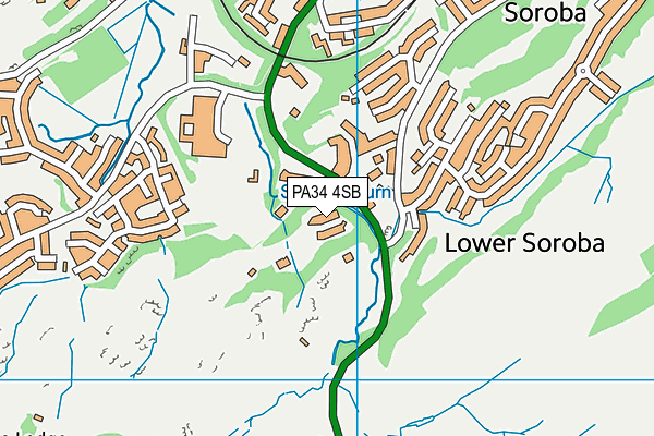 PA34 4SB map - OS VectorMap District (Ordnance Survey) PA34 4SB map - OS VectorMap District (Ordnance Survey)
