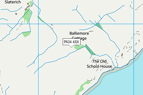 PA34 4SX map - OS VectorMap District (Ordnance Survey) PA34 4SX map - OS VectorMap District (Ordnance Survey)