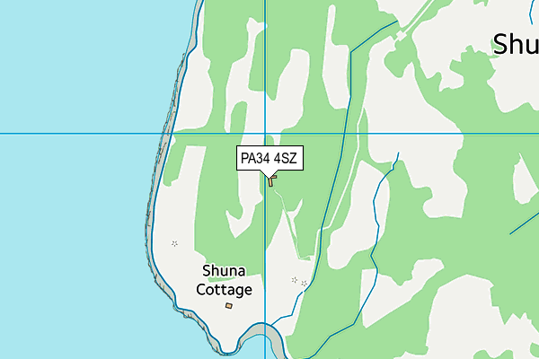 PA34 4SZ map - OS VectorMap District (Ordnance Survey)