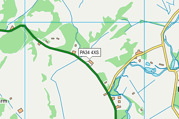 PA34 4XS map - OS VectorMap District (Ordnance Survey) PA34 4XS map - OS VectorMap District (Ordnance Survey)