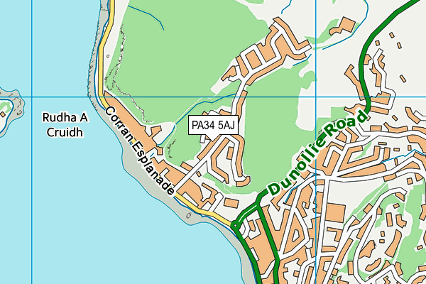 PA34 5AJ map - OS VectorMap District (Ordnance Survey) PA34 5AJ map - OS VectorMap District (Ordnance Survey)