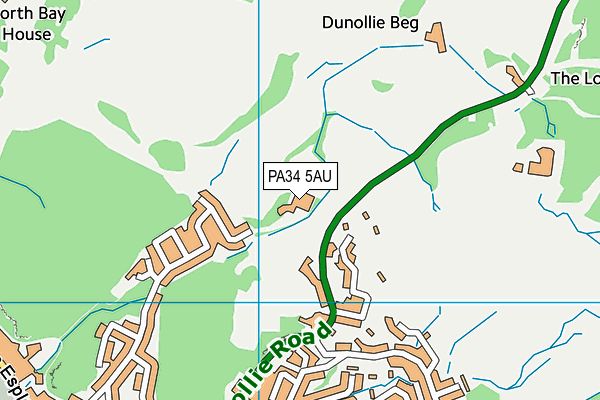 PA34 5AU map - OS VectorMap District (Ordnance Survey)