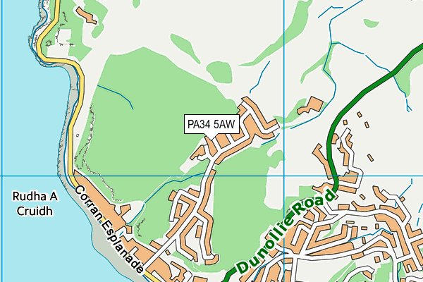 PA34 5AW map - OS VectorMap District (Ordnance Survey) PA34 5AW map - OS VectorMap District (Ordnance Survey)