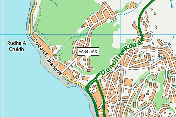 PA34 5AX map - OS VectorMap District (Ordnance Survey) PA34 5AX map - OS VectorMap District (Ordnance Survey)