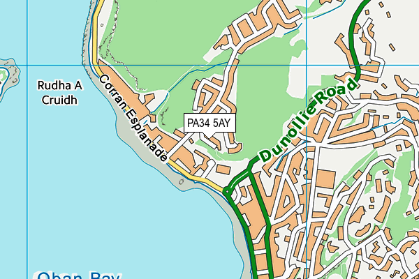 PA34 5AY map - OS VectorMap District (Ordnance Survey) PA34 5AY map - OS VectorMap District (Ordnance Survey)