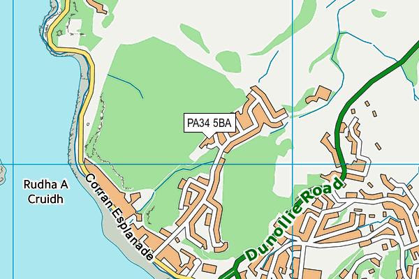 PA34 5BA map - OS VectorMap District (Ordnance Survey) PA34 5BA map - OS VectorMap District (Ordnance Survey)