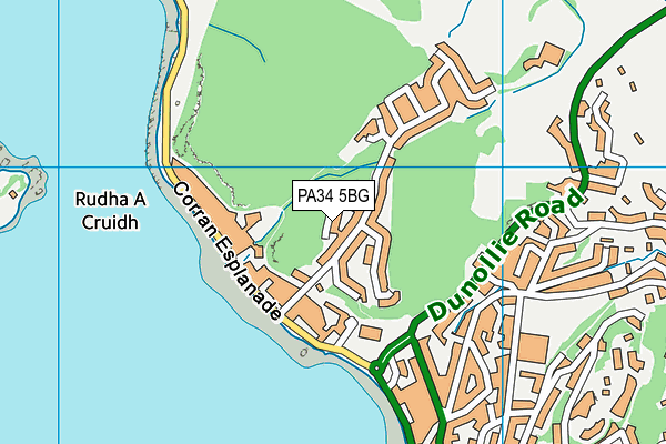 PA34 5BG map - OS VectorMap District (Ordnance Survey) PA34 5BG map - OS VectorMap District (Ordnance Survey)