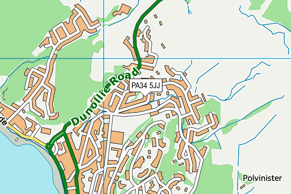 PA34 5JJ map - OS VectorMap District (Ordnance Survey) PA34 5JJ map - OS VectorMap District (Ordnance Survey)