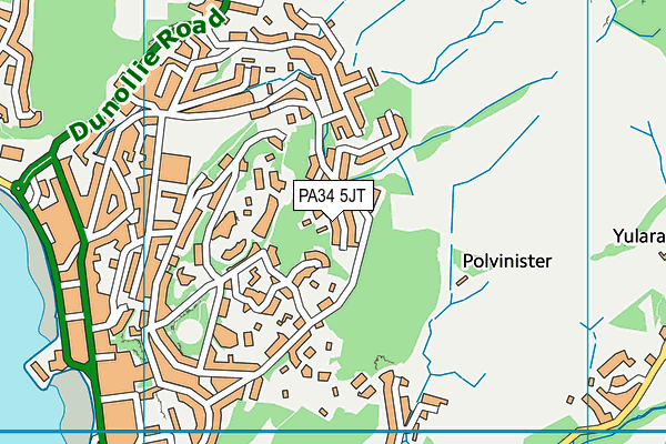PA34 5JT map - OS VectorMap District (Ordnance Survey) PA34 5JT map - OS VectorMap District (Ordnance Survey)