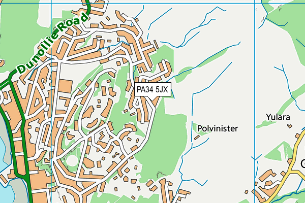 PA34 5JX map - OS VectorMap District (Ordnance Survey) PA34 5JX map - OS VectorMap District (Ordnance Survey)