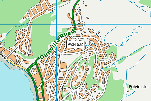 PA34 5JZ map - OS VectorMap District (Ordnance Survey) PA34 5JZ map - OS VectorMap District (Ordnance Survey)