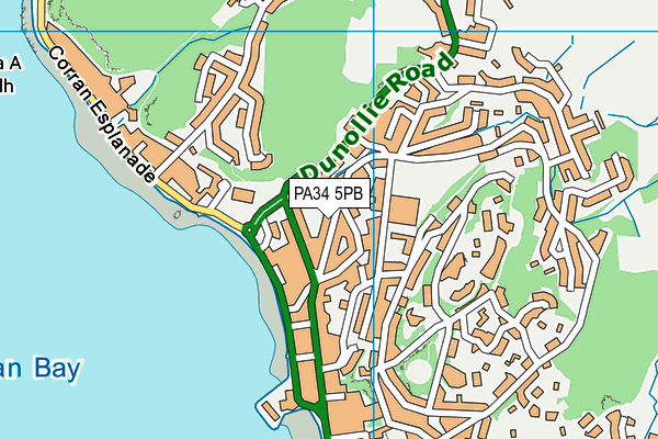 PA34 5PB map - OS VectorMap District (Ordnance Survey)