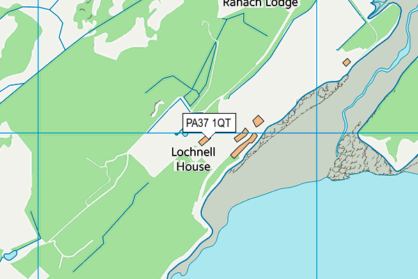 PA37 1QT map - OS VectorMap District (Ordnance Survey)