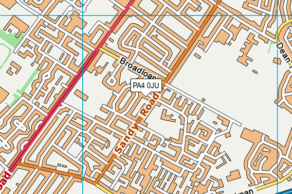 PA4 0JU map - OS VectorMap District (Ordnance Survey)