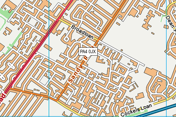 PA4 0JX map - OS VectorMap District (Ordnance Survey) PA4 0JX map - OS VectorMap District (Ordnance Survey)