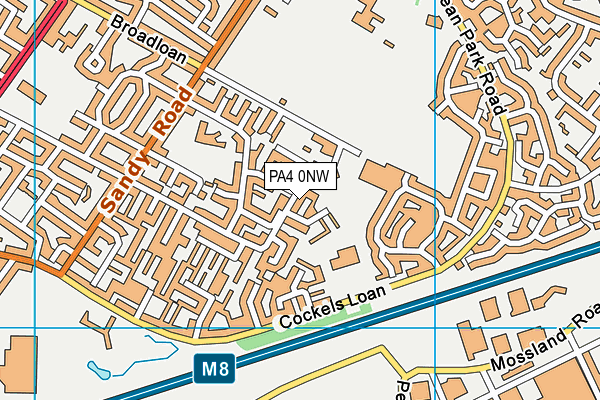 PA4 0NW map - OS VectorMap District (Ordnance Survey)