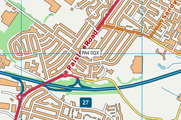 PA4 0QX map - OS VectorMap District (Ordnance Survey) PA4 0QX map - OS VectorMap District (Ordnance Survey)