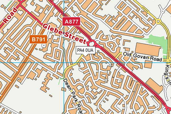 PA4 0UA map - OS VectorMap District (Ordnance Survey)