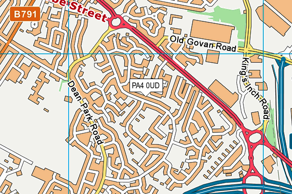PA4 0UD map - OS VectorMap District (Ordnance Survey)