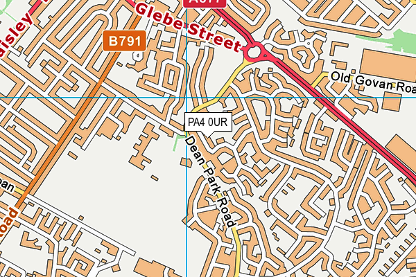 PA4 0UR map - OS VectorMap District (Ordnance Survey) PA4 0UR map - OS VectorMap District (Ordnance Survey)