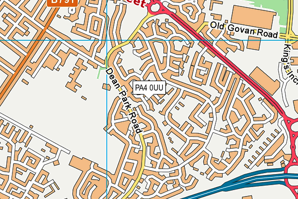 PA4 0UU map - OS VectorMap District (Ordnance Survey) PA4 0UU map - OS VectorMap District (Ordnance Survey)