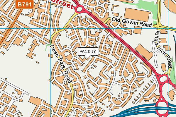 PA4 0UY map - OS VectorMap District (Ordnance Survey)