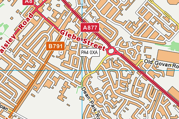 PA4 0XA map - OS VectorMap District (Ordnance Survey) PA4 0XA map - OS VectorMap District (Ordnance Survey)