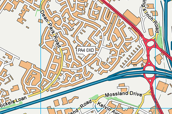 PA4 0XD map - OS VectorMap District (Ordnance Survey) PA4 0XD map - OS VectorMap District (Ordnance Survey)