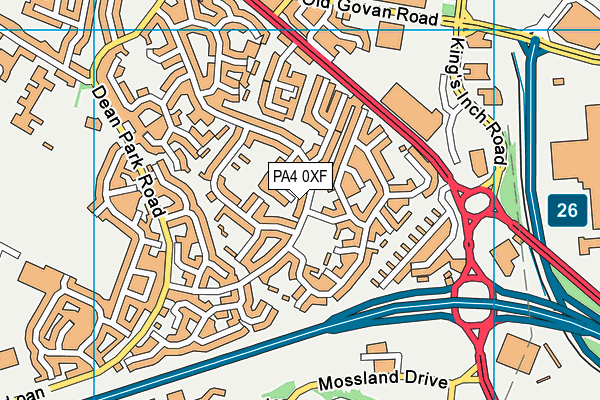 PA4 0XF map - OS VectorMap District (Ordnance Survey) PA4 0XF map - OS VectorMap District (Ordnance Survey)