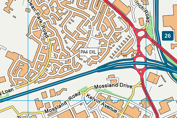 PA4 0XL map - OS VectorMap District (Ordnance Survey) PA4 0XL map - OS VectorMap District (Ordnance Survey)